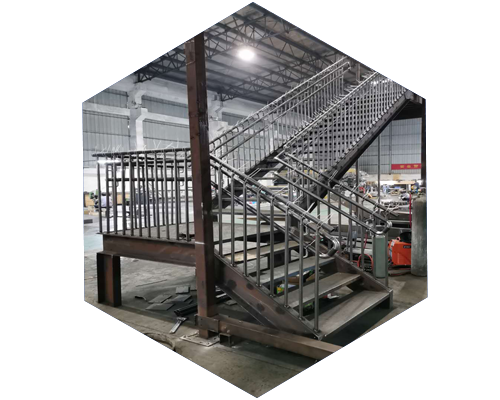 steel stairs for banner circle