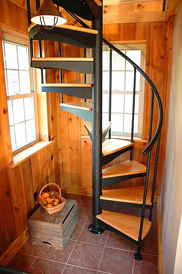 interior spiral staircase style 2 wood +steel