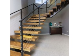 cable railing stringer staircase