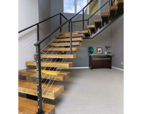 cable railing stringer staircase