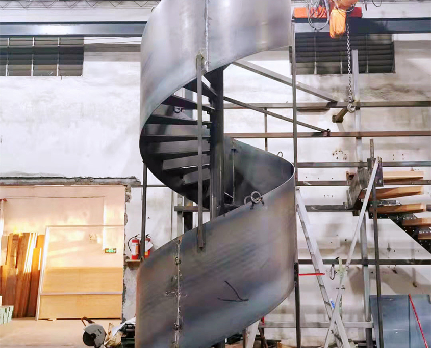 steel plate spiral staircase