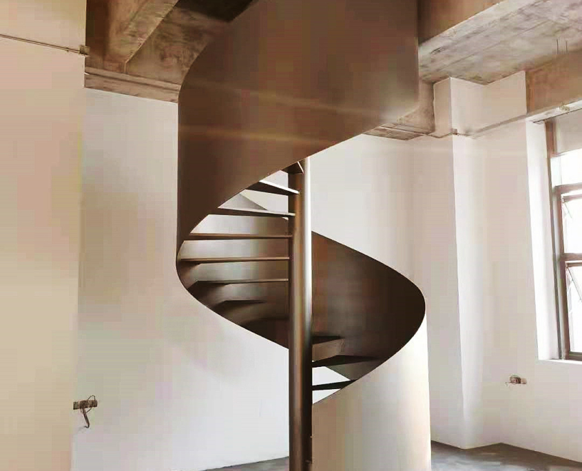 steel plate spiral staircase