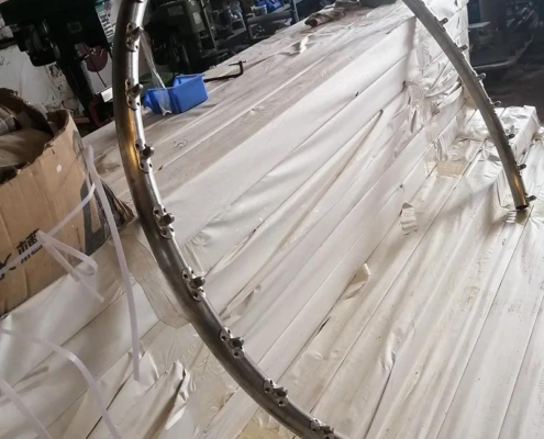assembly for 304 stainless steel spiral brushed titanium birdcage stairs case study image