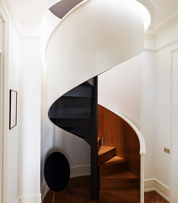 Prefab outdoor spiral staircase