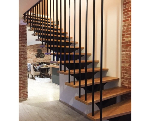 steel railing stringer staircase