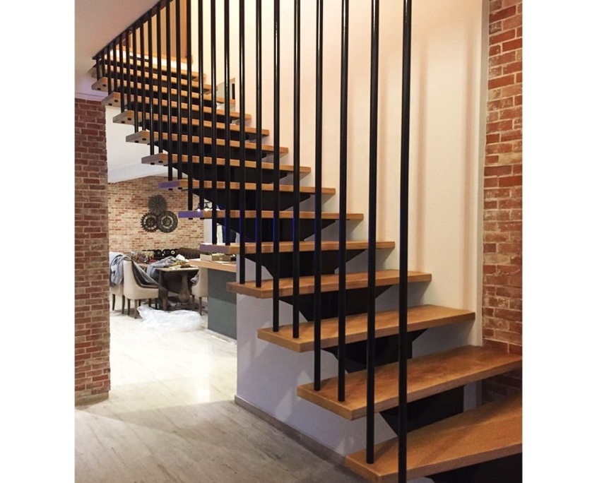 steel railing stringer staircase